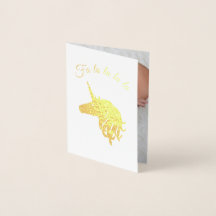 Magische Eenhoorn Foto Vakantie Kaart Gold Folie