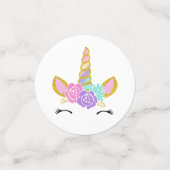 Magische eenhoorn glitter sterren verjaardag confetti (Kleine voorkant)