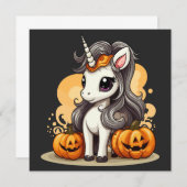 Magische eenhoorn: Halloween pompoen avontuur Kaart (Voorkant / Achterkant)