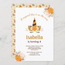 Magische Eenhoorn Herfst Halloween Verjaardagsfees