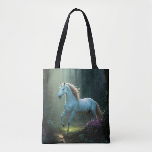 Magische eenhoorn in betoverd bos tote bag (Voorkant)