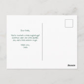 Magische eenhoorn in betoverd bos Verjaardag Briefkaart (Achterkant)