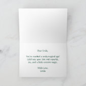 Magische eenhoorn in betoverd bos Verjaardag Kaart (Binnen)