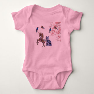 Magische Eenhoorn Kat & Bloeiende Vogels – Baby Me Romper