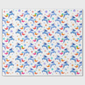 Magische Eenhoorn Kleurrijk Cadeaupapier (Vlak)