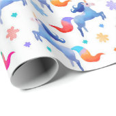 Magische Eenhoorn Kleurrijk Cadeaupapier (Rol Hoek)
