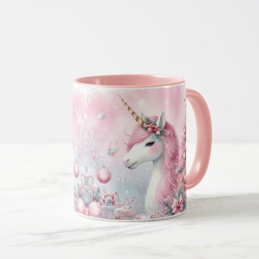 Magische Eenhoorn Koffie Mok – grillige en leuke D (Voorkant rechts)