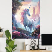 Magische eenhoorn kunst aan de muur poster (Thuiskantoor)