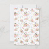 Magische Eenhoorn Meisje Verjaardagsfeest Hand Ges Bedankkaart (Achterkant)