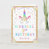 Magische Eenhoorn Meisjes Elke Leeftijd Verjaardag Kaart (Voorkant)