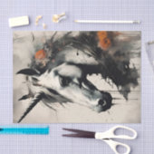 Magische Eenhoorn met Ink Druppels Decoupage Tissuepapier (Craft)