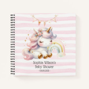 Magische Eenhoorn met Regenboog Baby shower Notitieboek