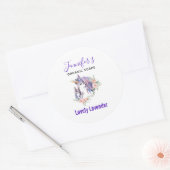 Magische Eenhoorn Moeder & Baby Waterverf Zeepkaar Ronde Sticker (Envelop)