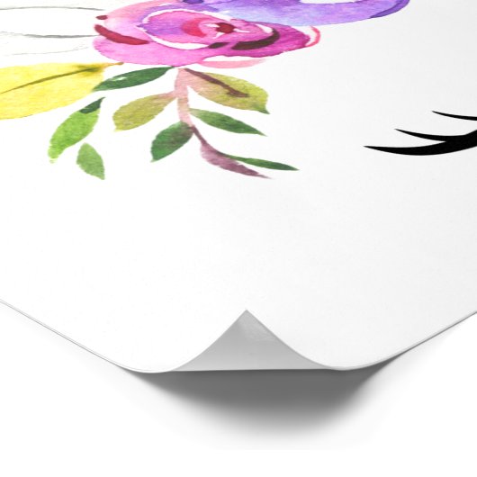 Magische Eenhoorn, Mooie Eenhoorn, Meisjes Slaapka Poster (Hoek)