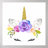 Magische Eenhoorn, Mooie Eenhoorn, Meisjes Slaapka Poster (Voorkant)