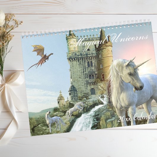 Magische Eenhoorn Mooie Fantasy Land Kalender