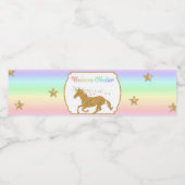 Magische eenhoorn nectar regenboog goud waterfles etiket (Enkel label)