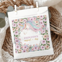 Magische Eenhoorn Paarse Bloem verjaardag