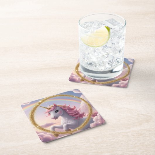 Magische Eenhoorn Papier Onderzetter (Insitu)