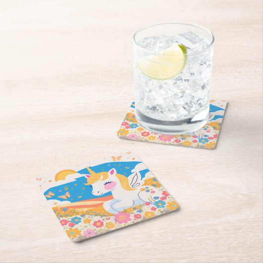 Magische Eenhoorn Papier Onderzetter (Insitu)