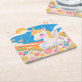 Magische Eenhoorn Papier Onderzetter (Schuin)