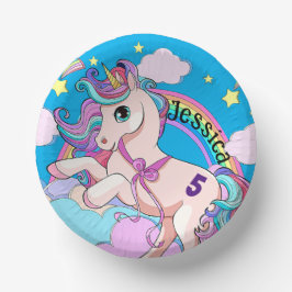 Magische Eenhoorn Party Invite kleuren in kleur Papieren Kommen