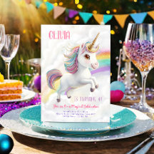 Magische Eenhoorn Party Regenboog Meisje Pastel Ve
