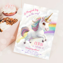 Magische Eenhoorn Party Regenboog Meisje Pastel Ve