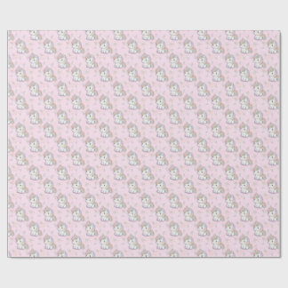 magische eenhoorn | Pastel Rainbow Party Cadeaupapier