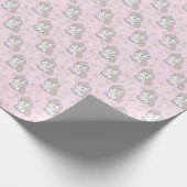 magische eenhoorn | Pastel Rainbow Party Cadeaupapier (Hoek)