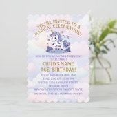 Magische Eenhoorn Pastel Verjaardagsfeest Kaart (Staand voorkant)