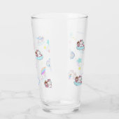 Magische Eenhoorn Prinses regenboog patroon gradië Glas (Links)