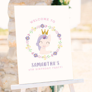 Magische Eenhoorn Prinses Verjaardagsfeest Welko Poster