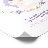 Magische eenhoorn prinses | Verjaardagsfeestje Wel Poster (Hoek)