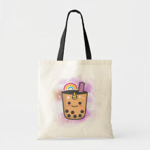 Magische eenhoorn regenboog boba thee Aangepaste Tote Bag