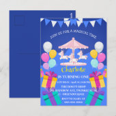 Magische Eenhoorn regenboog carrousel patroon verj Briefkaart (Voorkant / Achterkant)