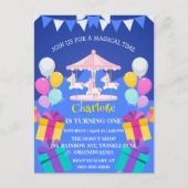 Magische Eenhoorn regenboog carrousel patroon verj Briefkaart (Voorkant)