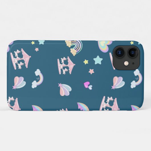 Magische Eenhoorn regenboog carrousel patroon verj Case-Mate iPhone Case (Achterkant (horizontaal))