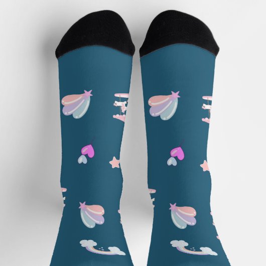 Magische Eenhoorn regenboog carrousel patroon verj Sokken (Top)