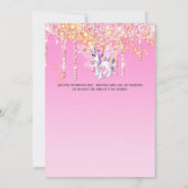 Magische eenhoorn regenboog glitter mythische part kaart (Achterkant)