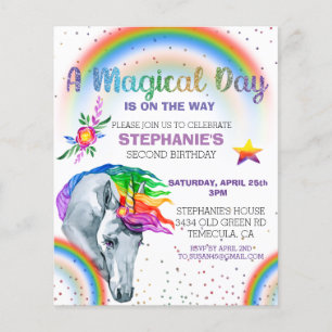 Magische Eenhoorn Regenboog Glitter Waterverf 