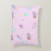 Magische Eenhoorn regenboog gradiënt verjaardagsfe Accent Kussen (Achterkant (Verticaal))