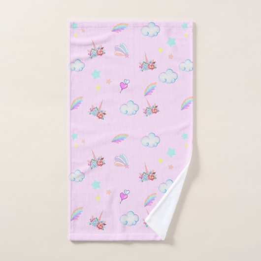 Magische Eenhoorn regenboog gradiënt verjaardagsfe Bad Handdoek (Handdoek)