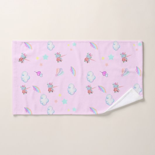 Magische Eenhoorn regenboog gradiënt verjaardagsfe Bad Handdoek (Handdoek)