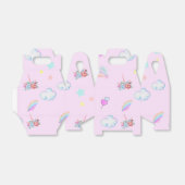 Magische Eenhoorn regenboog gradiënt verjaardagsfe Bedankdoosjes (Uitgevouwen)