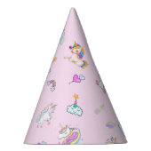 Magische Eenhoorn regenboog gradiënt verjaardagsfe Feesthoedjes (Rechts)
