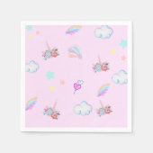 Magische Eenhoorn regenboog gradiënt verjaardagsfe Servet (Voorkant)