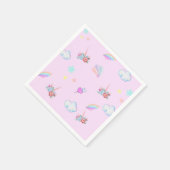 Magische Eenhoorn regenboog gradiënt verjaardagsfe Servet (Hoek)