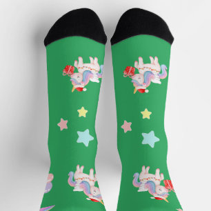 Magische eenhoorn regenboog Kerstmis verjaardagsfe Sokken