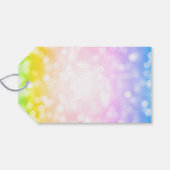 Magische eenhoorn regenboog kinderen verjaardagsfe cadeaulabel (Achterkant Horizontaal)